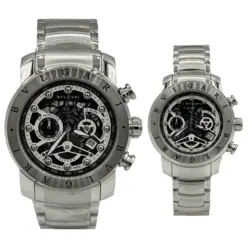 ست ساعت مچی بولگاری صفحه اسکلتون Bvlgari Skeleton Silver