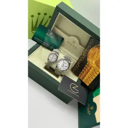 ساعت مچی رولکس دیت جاست سیلور صفحه صدف اندکس نگین (تک و ست) Rolex Datejust Silver Pearl Screen Diamond Index