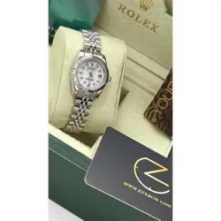 ساعت مچی رولکس دیت جاست سیلور صفحه صدف اندکس نگین (تک و ست) Rolex Datejust Silver Pearl Screen Diamond Index