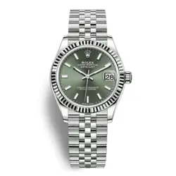 ساعت مچی رولکس دیت جاست سیلور صفحه سبز اندکس خط (تک و ست) Rolex Datejust Silver Green Screen Line Index