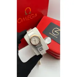 ساعت مچی امگا كانسليشن سیلور رزگلد صفحه صدف اندکس نگین (تک و ست) Omega Constellation Silver-Rose Gold Pearl Screen Jewel Index