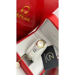 ساعت مچی زنانه امگا كانسليشن دو رنگ سیلور طلایی صفحه صدف اندکس خط Omega Constellation Silver-Gold Pearl Screen Line Index