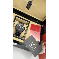 ساعت مچی مردانه پتک فیلیپ ناتیلوس مشکی صفحه مشکی Patek Philippe Nautilus Watch Black Black Screen