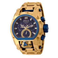 ساعت مچی مردانه اینویکتا بولت زئوس طلایی صفحه آبی Invicta Bolt Zeus Golden Blue Screen