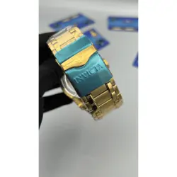 ساعت مچی مردانه اینویکتا بولت زئوس طلایی صفحه آبی Invicta Bolt Zeus Golden Blue Screen