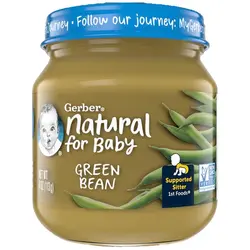 پوره لوبیا سبز طبیعی 113 گرمی گربر Gerber Organic