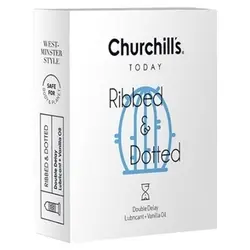 کاندوم خاردار و شیاردار تاخیری مضاعف وانیل چرچیلز 3 عددی Churchills