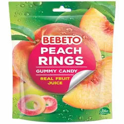 پاستیل آبمیوه های طبیعی هلو 60 گرمی مدل حلقه ای ببتو Bebeto