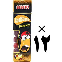 پاستیل مخلوط میوه قرمز 12 عددی ببتو Bebeto