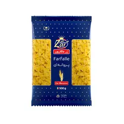 ماکارونی پروانه ای 500g زر ماکارون - الو هایپر