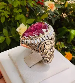 انگشتر یاقوت اصل آفریقایی کار استاد پرچمی (پدر)