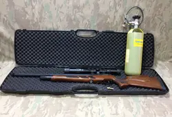 پک کامل تفنگ pcp رومینتون تیون شده با قدرت ۶۰ ژول لوله سایلنت به همراه کیس حمل محکم و کپسول و کیت فول شارژ و دوربین حرفه ای جیمکس 4.16