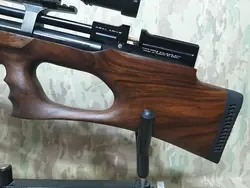 تفنگ پی سی پی کرال پانچر بریکر در حد پلمپ به همراه سایلنسر پایه تفنگ و دوربین