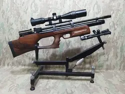 تفنگ پی سی پی کرال پانچر بریکر در حد پلمپ به همراه سایلنسر پایه تفنگ و دوربین