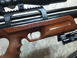 تفنگ پی سی پی کرال پانچر بریکر در حد پلمپ به همراه سایلنسر پایه تفنگ و دوربین