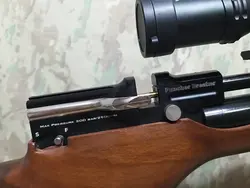 تفنگ پی سی پی کرال پانچر بریکر در حد پلمپ به همراه سایلنسر پایه تفنگ و دوربین