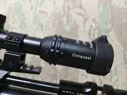 تفنگ پی سی پی کرال پانچر بریکر در حد پلمپ به همراه سایلنسر پایه تفنگ و دوربین