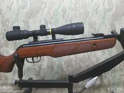 تفنگ بادی گامو هانتر دی بی در حد پلمپ به همراه دوربین BSA 3.12×40