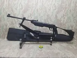 تفنگ بادی گل مشکی در حد پلمپ 5 شلیک به همراه کیف تفنگ و ساچمه