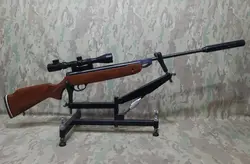 تفنگ بادی هاتسان رنجر آپاچی ١١٠٠ قنداق چوبی به همراه دوربین در حد نو