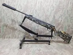 تفنگ بادی هاتسان رنجر آپاچی 1300 ایكس استتار در حد پلمپ نوعه نوعه نو همراه با بند و پایه تفنگ و فنر فابریك هاتسان