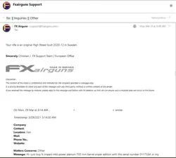 تفنگ پی سی پی اف ایکس ایمپکت ام کی 2 استاندارد بلک پاور پلنیوم لول 60 سانت در حد پلمپ نوعه نو عین اکبند