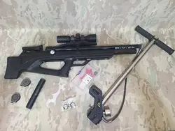 تفنگ پی سی پی اسلکون ام ایکس ۱۰ بلک 55 ژول در حد آکبند پک کامل