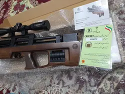 تفنگ پی سی پی کالیبرگان کریکت استاندارد در حد پلمپ مکانیزم فنی سالم بدون دوربین