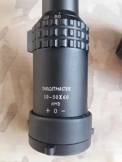 دوربین تفنگ نیکو استرلینگ تارگت مستر 60×50_10 HMD در حد پلمپ عین صفر نوعه نوعه نو داخل کارتن