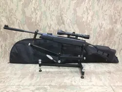 تفنگ بادی هاتسان رنجر آپاچی ١١٠٠ تی اچ دست دوم مكانيزم در حد آكبند همراه دوربين لئوپولد و كيف حمل و بند تفنگ هاتسان