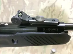 تفنگ بادی ماكسیموس مد 008 قنداق تامب هول در حد نو همراه دوربین زوم دار نوركونیا ، كيف حمل و پايه تفنگ و فنر اضافه فابريك