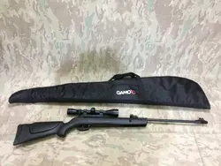 تفنگ بادی گامو شادو ١٠٠٠ در حد نو همراه دوربين زوم دار و كيف حمل فابريك گامو