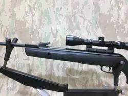 تفنگ بادی گامو شادو ١٠٠٠ در حد نو همراه دوربين زوم دار و كيف حمل فابريك گامو