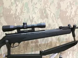 تفنگ بادی وینچستر مدل ١٠٠٠ همراه دوربین روسی بایگیش با کیف حمل در حد آكبند