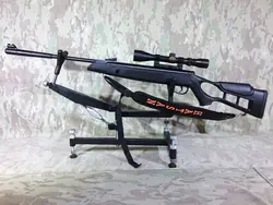 تفنگ بادی هاتسان 1100 با دوربین انتی شوک و پایه سلاح در حد نو