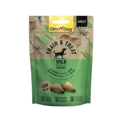 اسنک تشویقی سگ جیم داگ با طعم گوشت گوزن و مریم گلی GimDog Venison with Sage وزن 125 گرم - وتوریا