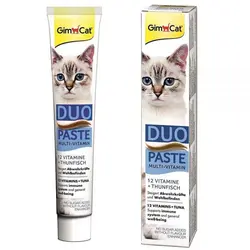 خمیر مولتی ویتامین گربه جیم کت مدل Duo Paste Multi Vitamin طعم ماهی تن وزن ۵۰ گرم - وتوریا