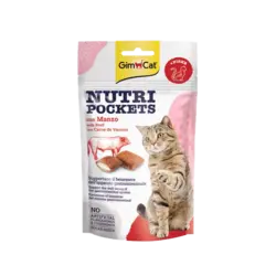 اسنک گربه جیم کت طعم گوشت گاو مدل Nutri Pockets وزن ۶۰ گرم - وتوریا