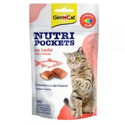 اسنک گربه جیم کت مدل Nutri Pockets طعم سالمون وزن ۶۰ گرم - وتوریا