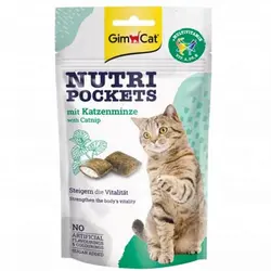 اسنک گربه جیم کت طعم بیف و کت نیپ مدل Nutri Pockets وزن ۶۰ گرم - وتوریا
