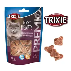 تشویقی گربه تریکسی طعم قلب اردک وزن ۵۰ گرم - وتوریا
