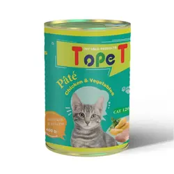 کنسرو پته گربه تاپت با طعم مرغ و سبزیجات وزن ۴۰۰ گرم - وتوریا