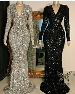 پیراهن مجلسی پولک مخمل | مدلیست