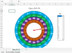 فایل داشبورد ماه شمار پروژه