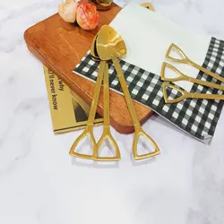 قاشق دسرخوری بیل و پارو استیل