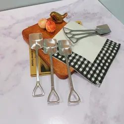 قاشق دسرخوری بیل و پارو استیل