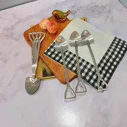 قاشق دسرخوری بیل و پارو استیل