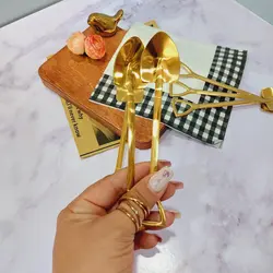 قاشق دسرخوری بیل و پارو استیل