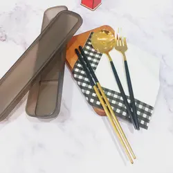 ست قاشق وچنگال چاپستیک مخزن دار