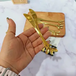 قاشق و چنگال و کارد طرح برگ